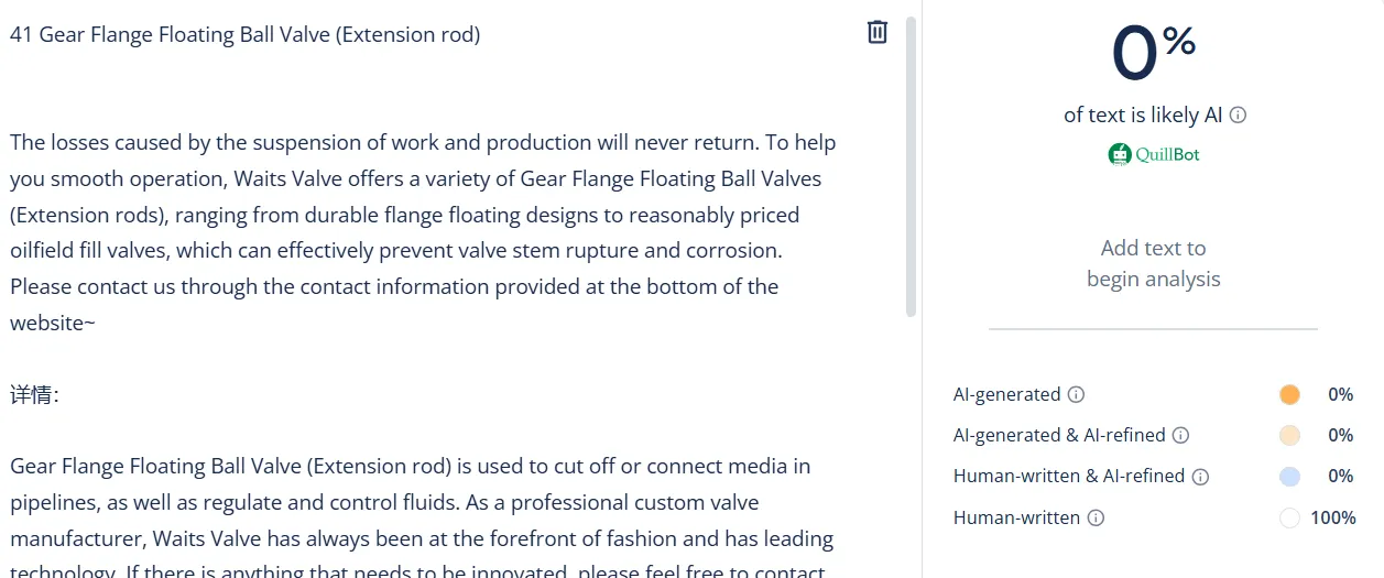 Extended Stem Gear Flange Butterfly Valve