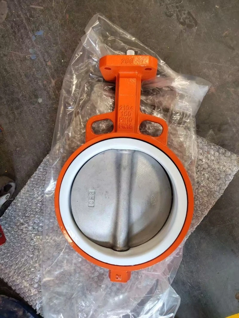 Gear Wafer Ptfe Lined Butterfly Valve